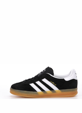 Adidas gazelle indoor core black cloud white.