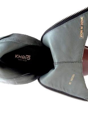 Кожаные шикарные фирменные ботинки от "khrio", р 369 фото