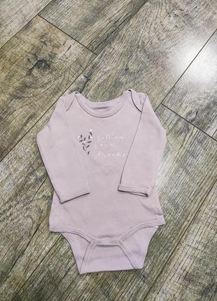 Боді, бодік з довгим рукавом дівчинці, р. 68-74, 6-9міс., довжина 38см