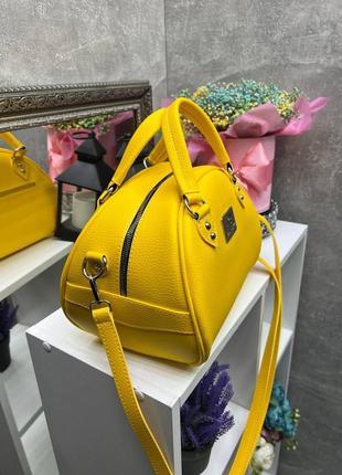 Капучино - чудова сумочка-саквояж lady bags в ніжних весняних кольорах, добре тримає форму (0505)10 фото