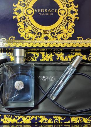 Versace pour homme подарочный набор оригинал 100%.1 фото