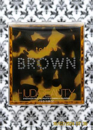 Палетка теней huda beauty toffee brown obsessions eyeshadow palette тени для век