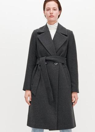 Новое стильное базовое серое пальто reserved. размер uk14 eur421 фото