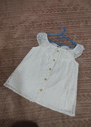 Розкішна мереживна блуза для дівчинки