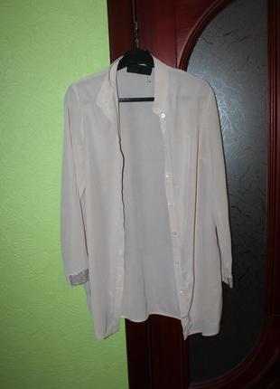 Красивая блузка, натуральный шелк, наш 46 размер от barbara schwarzer, нижняя2 фото