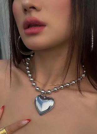 Срібна каблучка з серцем
