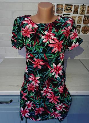 Красивое женское платье в цветы вискоза р. 40/42