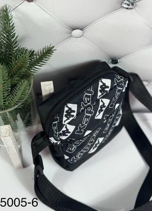 Мужская женская стильная и качественная сумка черный текстиль4 фото