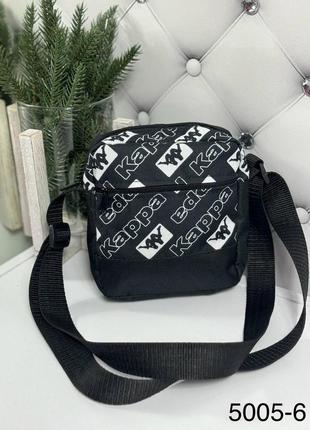 Мужская женская стильная и качественная сумка черный текстиль1 фото