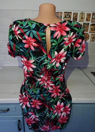 Красивое женское платье в цветы вискоза р. 40/426 фото