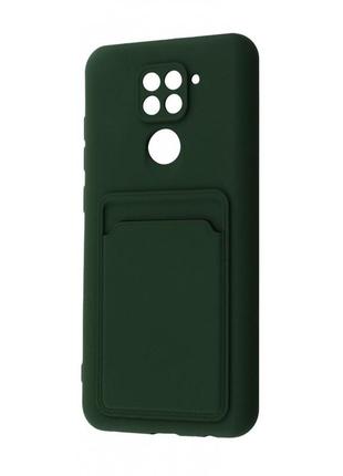 Чохол wave colorful pocket xiaomi redmi note 9 dark green