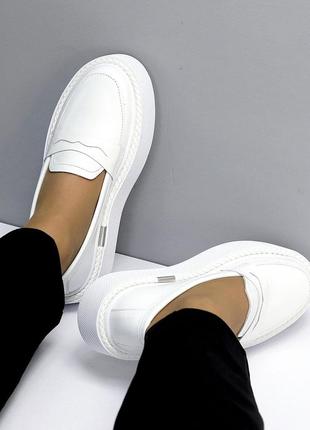 Кожаные лоферы 🤍