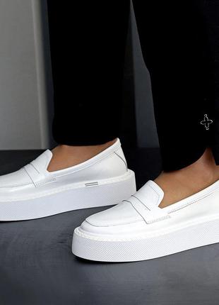 Кожаные лоферы 🤍