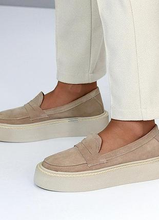 Кожаные лоферы 🤍