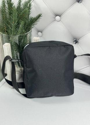 Чоловіча жіноча стильна та якісна сумка чорний текстиль4 фото