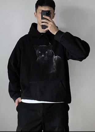 Boohoo panther distressed hoodie (худі)