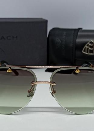Maybach чоловічі сонцезахисні окуляри краплі сіро зелений градієнт в золотому металі2 фото