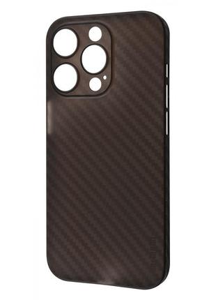 Чохол memumi slim carbon series case (pc) iphone 14 plus/15 plus transparent black