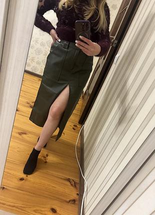 Трендова шкіряна міді - спідниця
