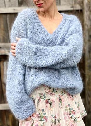 Базовый свитер оверсайз из шерсти альпака