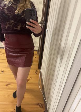Кожаная юбка