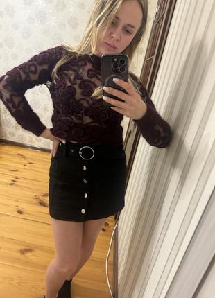 Кофта в сіточку з цікавим принтом