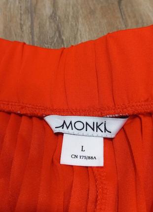 Коралловые шорты -юбка плиссе monki3 фото