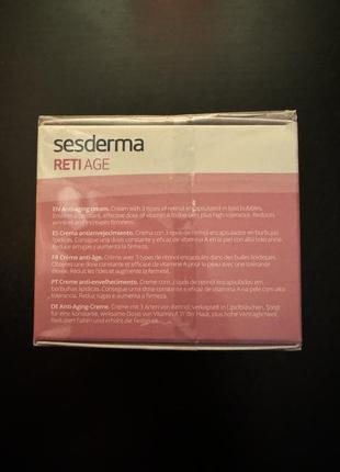 Антивозрастной крем для лица sesderma reti age anti-aging cream5 фото