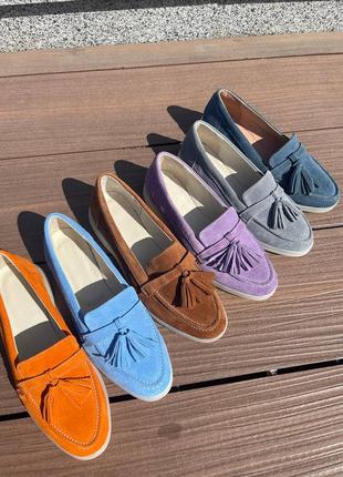 Много цветов! люксовые натуральные женские лоферы \ весенняя обувь