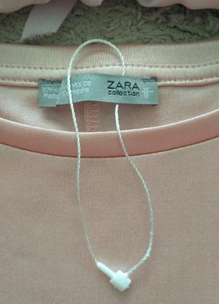 Розовая блуза футболка zara р.м5 фото