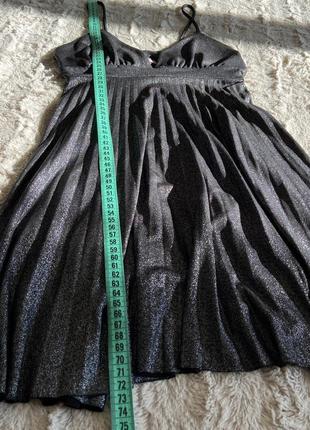 Серебристое платье на шлейках demore3 фото
