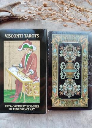 Гадальні карти таро вісконті visconti tarot середньовічне таро розмір стандартний 12х7