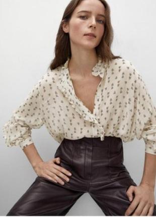 Шикарна блузка з квітковим принтом massimo dutti