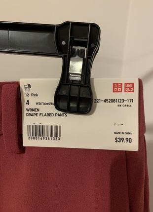 Розовые брюки бренда uniqlo3 фото