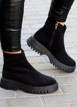 Черевики натуральна замша