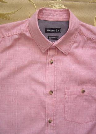 Теніска чоловіча рожева peacocks (англія) бавовна 100%, s, теніска