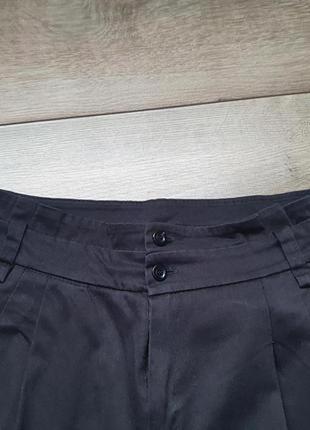 Базовые черные прямые брюки/брюки высокая посадка s-m7 фото
