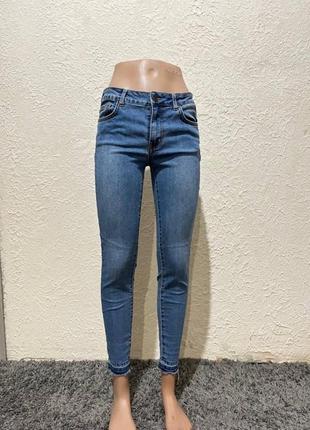 Женские джинсы синие / светлые джинсы женские / женские джинсы скинни1 фото