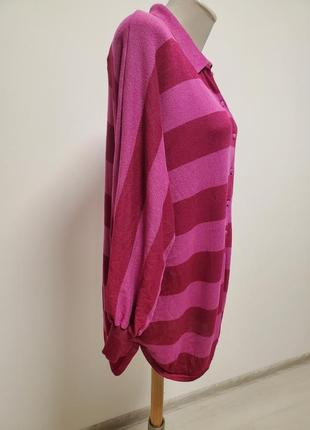 Красивая брендовая трикотажная вискозная блузка кофточка на пуговицах батал4 фото