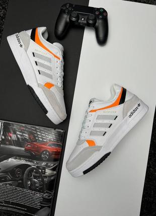 Мужские кроссовки adidas drop step white gray orange адидас дроп степ