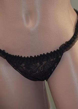 Rouymg чёрные трусики стринги (m)