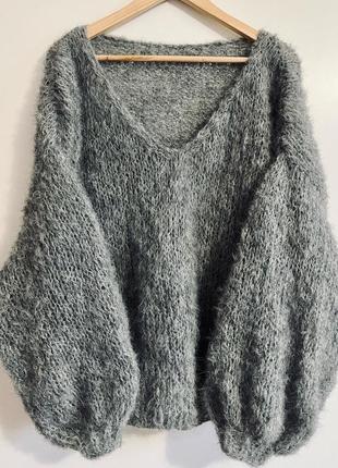 Базовий светр оверсайз з вовни альпака