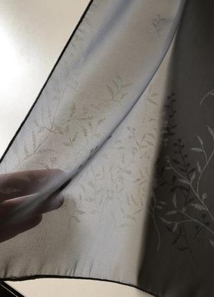 Шарф на шею тонкий прозрачный серый легкий палантин