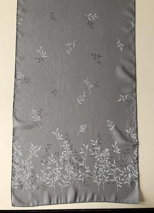 Шарф на шею тонкий прозрачный серый легкий палантин