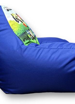 Безкаркасне крісло мішок синій диван minecraft, майнкрафт6 фото
