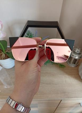 Распродажа 🖤зеркальные солнцезащитные очки "кошки"7 фото
