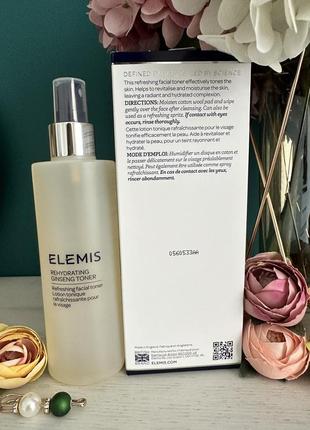 Увлажняющий тоник для лица elemis rehydrating ginseng toner 200 ml2 фото