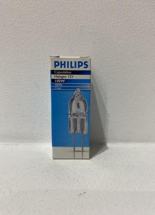 Лампа кварцова галогенна 12v 100w philips 13100 gy6.35