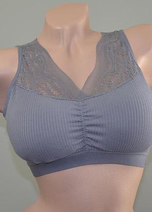 Ужурный топ, бра, бюстье grey (m)