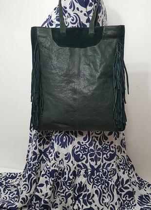 Стильная кожаная сумка шоппер asos2 фото